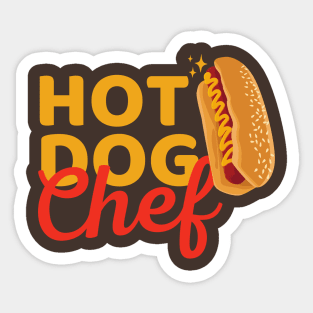 Hot Dog Chef Gift Idea Funny Food Sticker